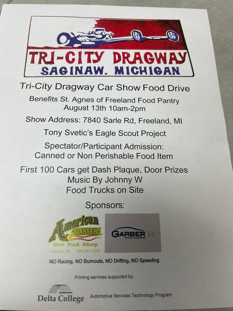 Tri-City Dragway - Ed Quick - Jake Bril - John Pitts 2023 Car Show